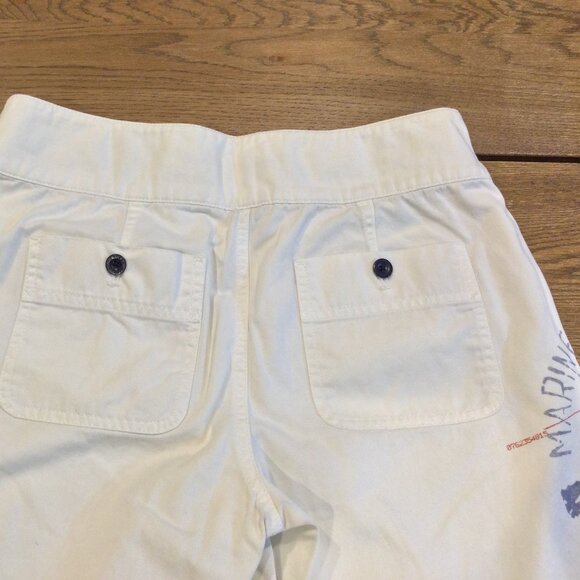 Ralph Lauren Shorts Womens 2 Nautical Button Casual Beach Resort Pockets White - Picture 6 of 9